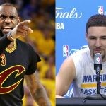LeBron James and Klay Thompson in 2016