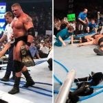 Brock Lesnar and Big Show once broke the WWE ring
