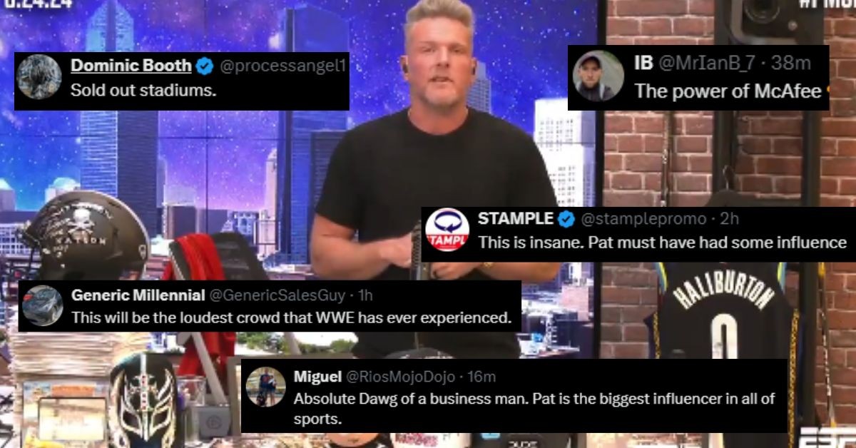 Fan reactions to Pat McAfee announcing the latest WWE deal with Indianapolis