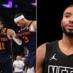 New York Knicks starters (Left) Mikal Bridges (Right) (Credits - Bleacher Report and Sports Illustrated)