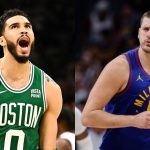 Boston Celtics' Jayson Tatum and Denver Nuggets' Nikola Jokic