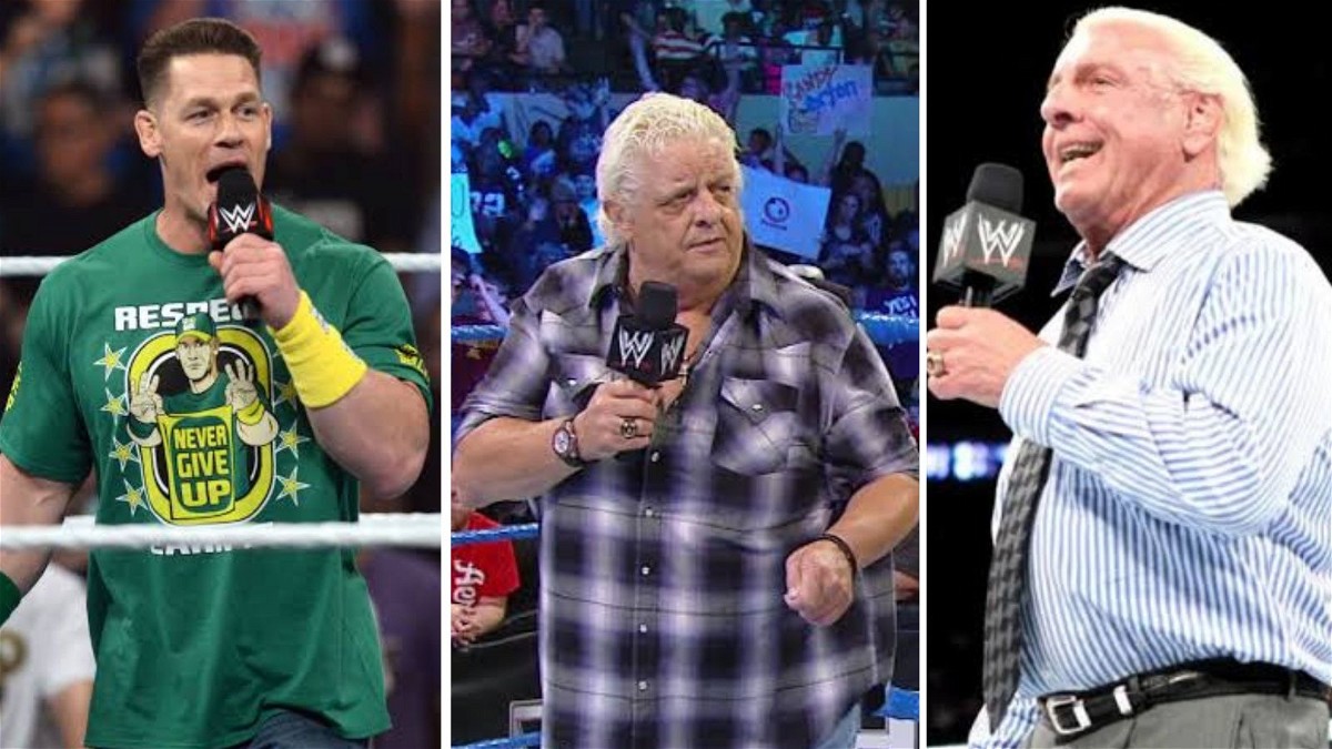 John Cena, Dusty Rhodes, and Ric Flair