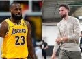 Los Angeles Lakers' LeBron James and Dallas Mavericks' Klay Thompson