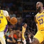 Los Angeles Lakers' LeBron James and Anthony Davis