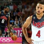 Steph Curry and LeBron James with Team USA