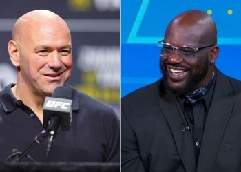 Dana White and Shaquille O'Neal (Credits - Bloody Elbow and GMA)