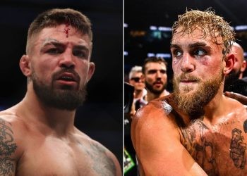 Mike Perry and Jake Paul (Credits - MMA Mania and Goal.com)