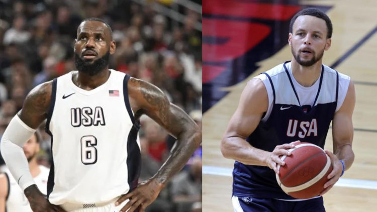 NBA stars LeBron James and Steph Curry