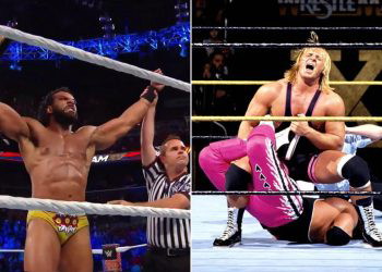 Jinder Mahal and Owen Hart in WWE SummerSlam