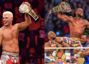Cody Rhodes and Kofi Kingston as WWE Champion