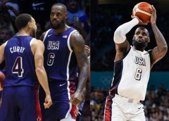 LeBron James and Steph Curry with Team USA